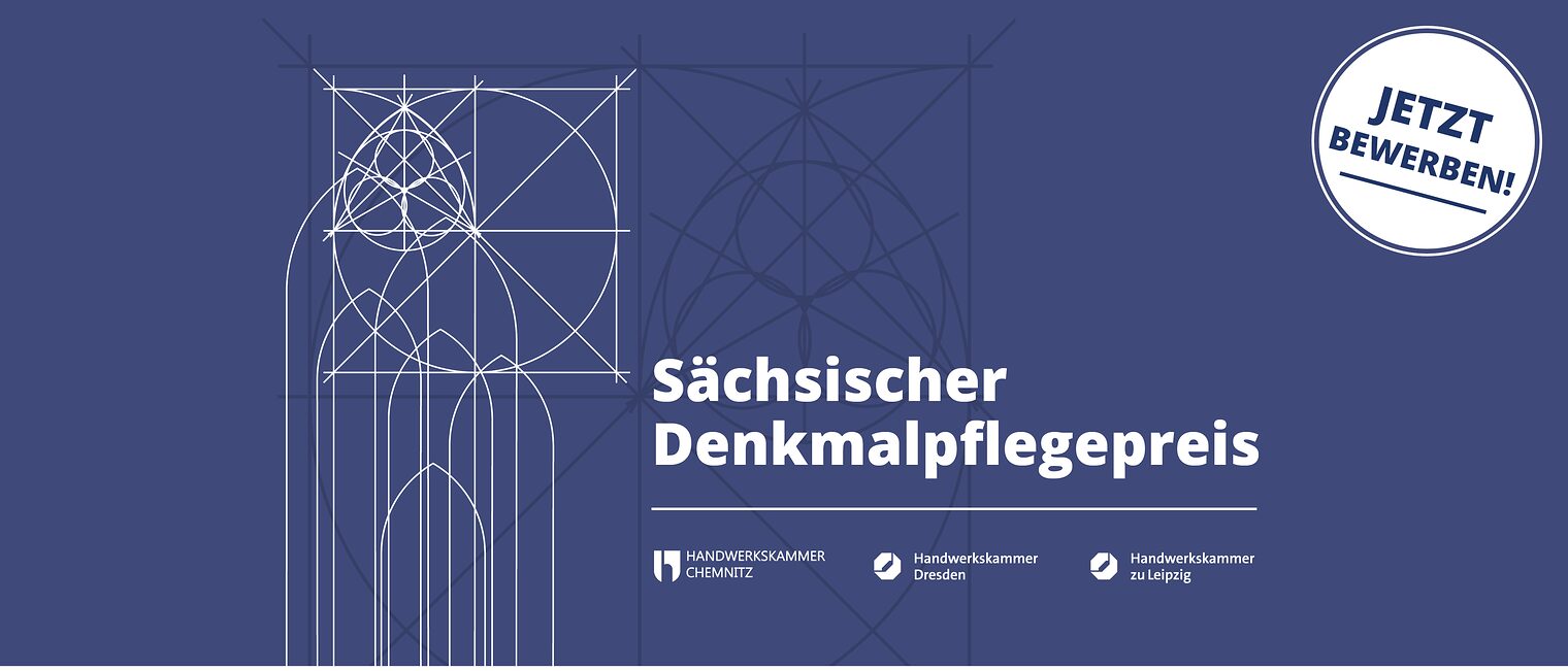 Keyvisual: Sächsischer Denkmalpflegepreis 2024