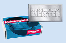 Neu im Werbemittelsortiment der Imagekampagne: Der Meistergürtel