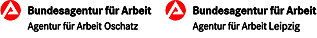 Logos: Bundesagentur für Arbeit Oschatz, Bundesagentur für Arbeit Leipzig