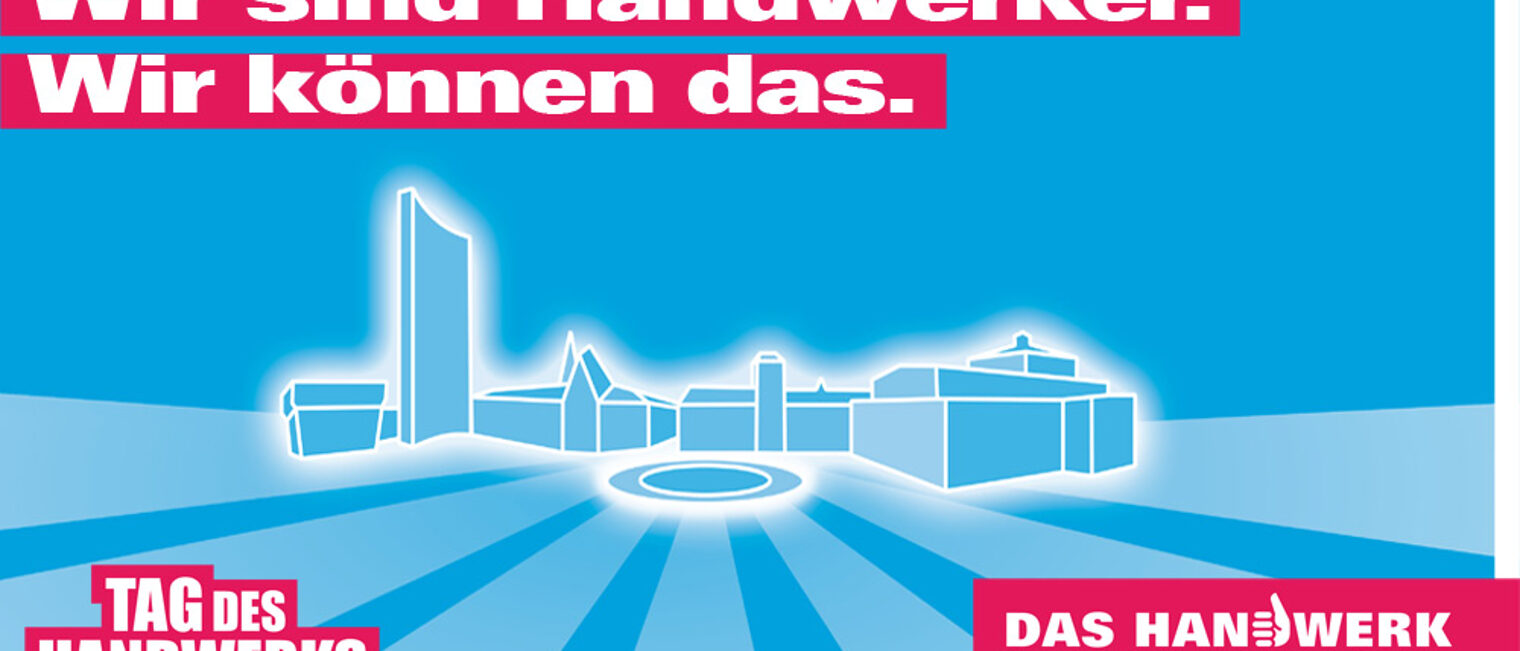 Grafik zum "Tag des Handwerks" 2014 auf dem Leipziger Augustusplatz.