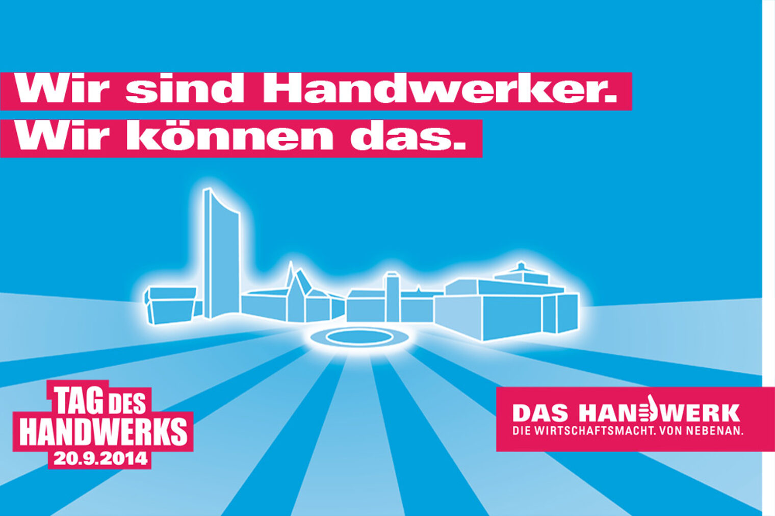 Grafik zum "Tag des Handwerks" 2014 auf dem Leipziger Augustusplatz.