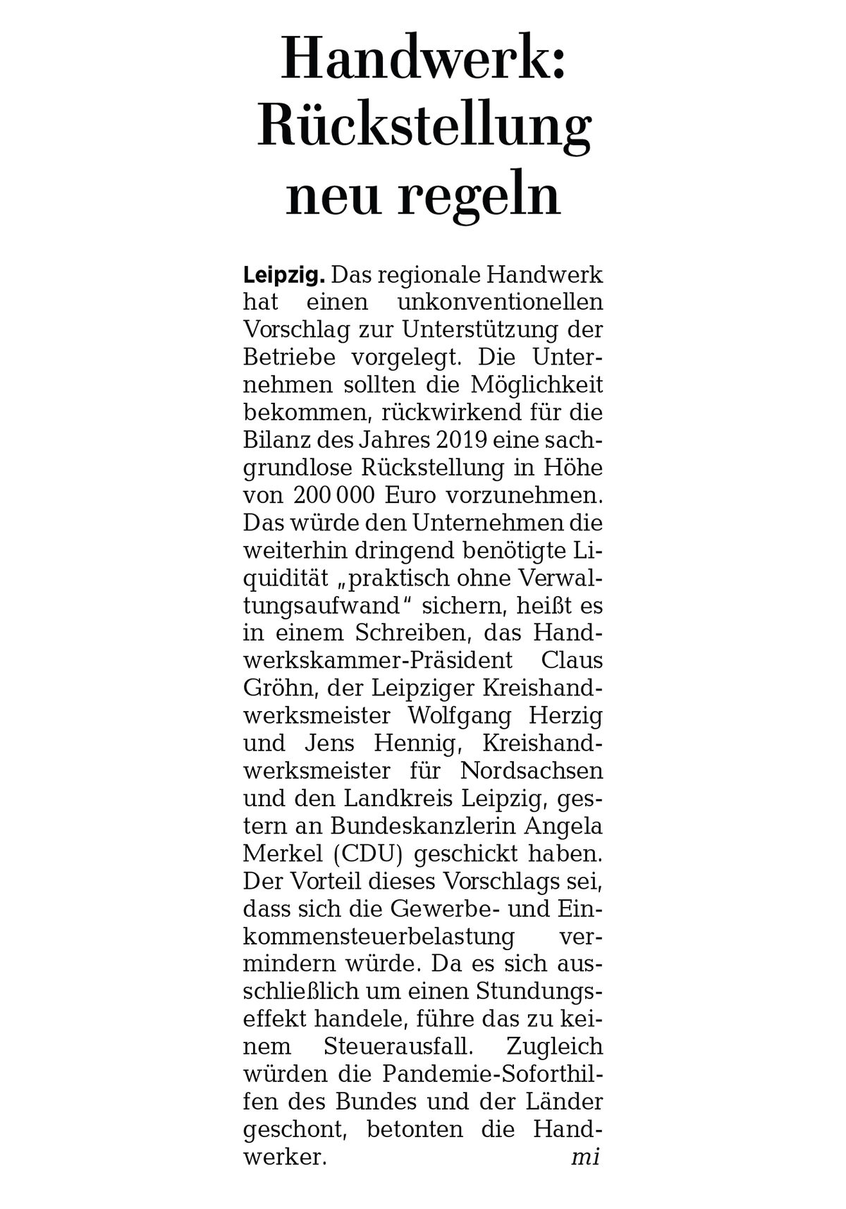 7. April 2020 / Leipziger Volkszeitung