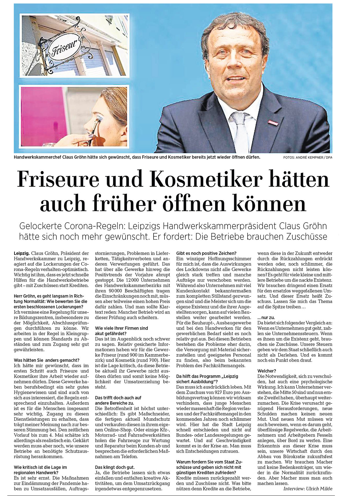 17. April 2020 / Leipziger Volkszeitung
