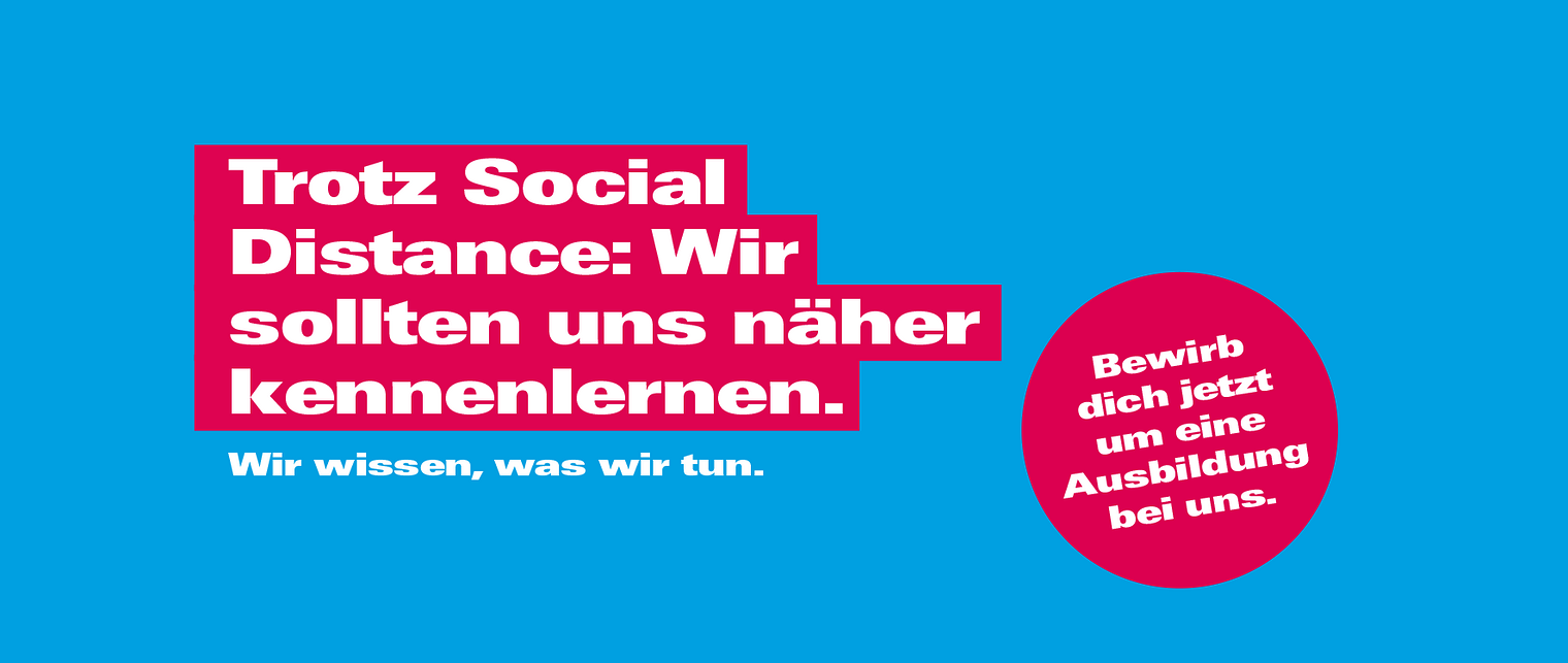Motiv der Imagekampagne des Handwerks 2020: Trotz Social Distance: Wir sollten uns näher kennenlernen.