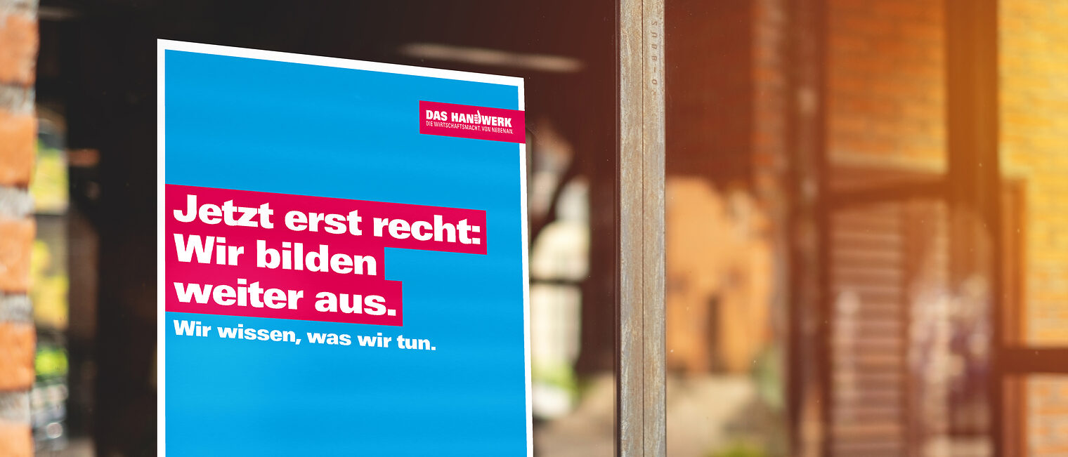 Imagekampagnenplakat zur Lehrlingswerbung.