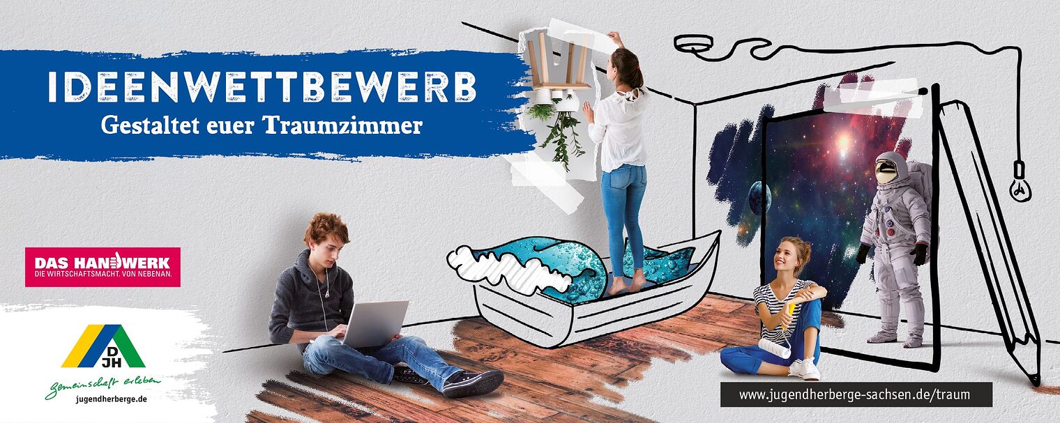 Grafik zum Ideenwettbewerb "Gestaltet euer Traumzimmer"