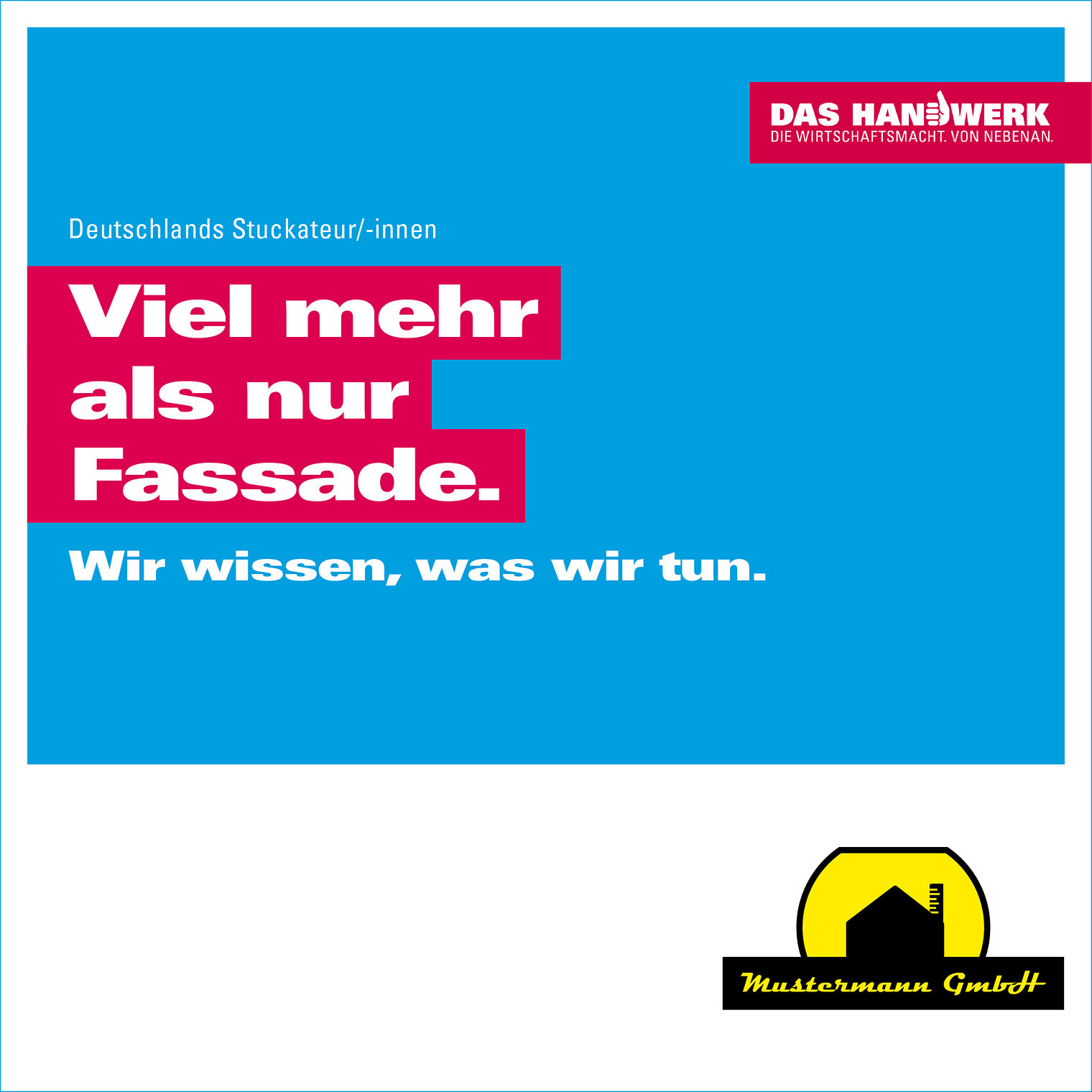 Motiv der Imagekampagne des Handwerks. 1