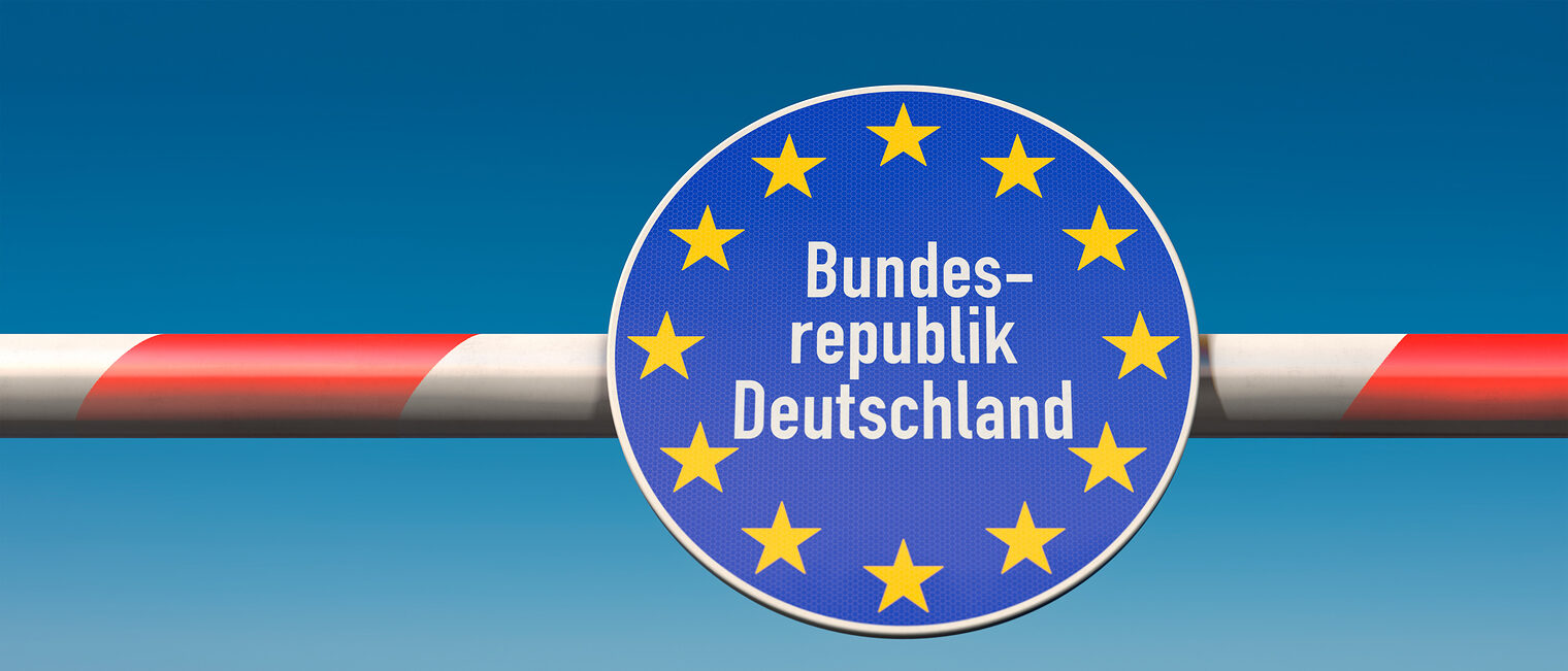 Grenze, Deutschland, EU, Europäische Union, Schlagbaum. Bild: bluedesign / stock.adobe.com