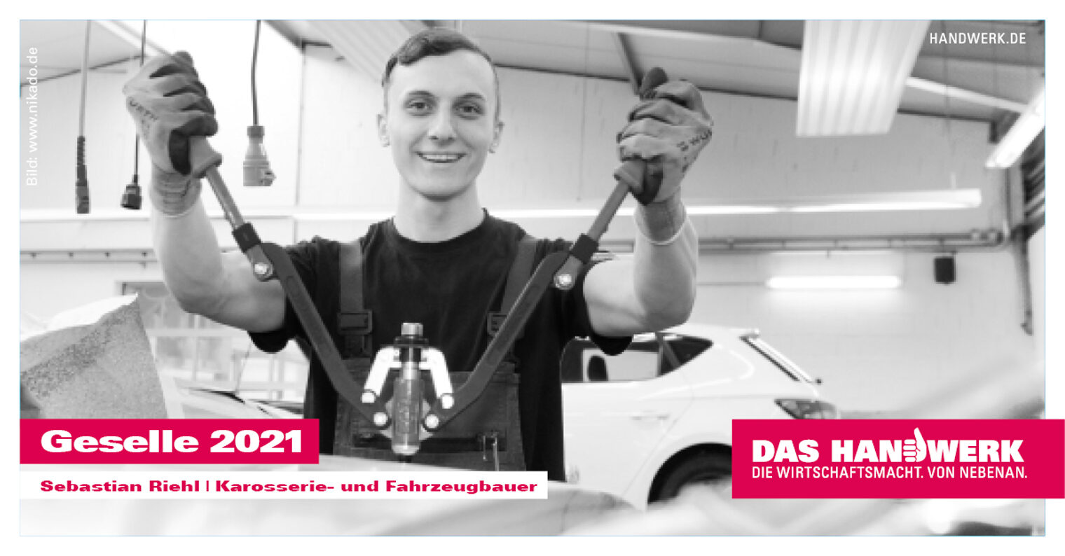 Gesellinnen und Gesellen 2021: Sebastian Riehl | Karosserie- und Fahrzeugbauer 