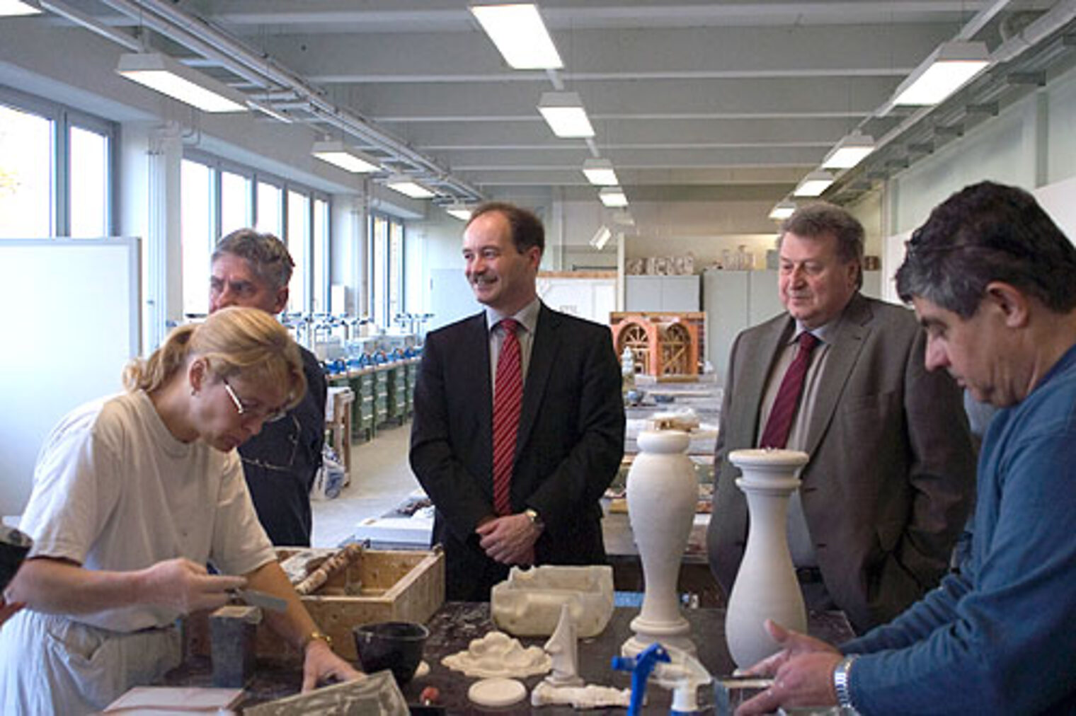 Besuch des sächsischen Staatsministers für Wirtschaft, Arbeit und Verkehr, Sven Morlok, im Bildungs- und Technologiezentrum der Handwerkskammer zu Leipzig.
