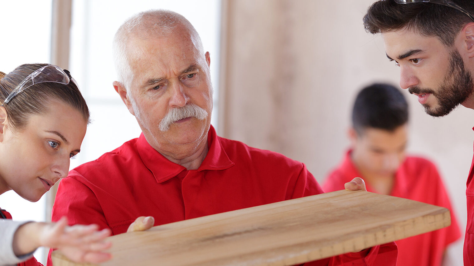 Lehrlinge, Ausbildung, Holz, Tischlerin. Bild: auremar / stock.adobe.com