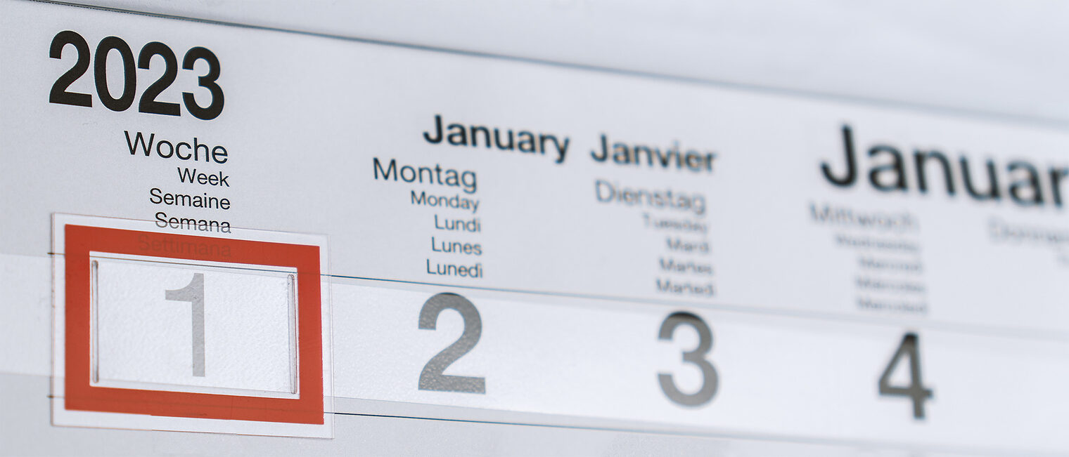 Kalender 2023. Bild: stock.adobe.com / Dominik Neudecker