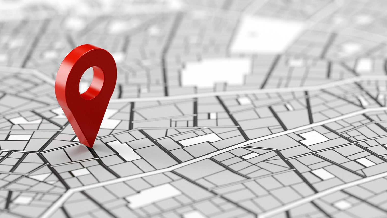 Rote GPS Standort Markierung auf Stadtplan. Bild: Robert Kneschke / stock.adobe.com