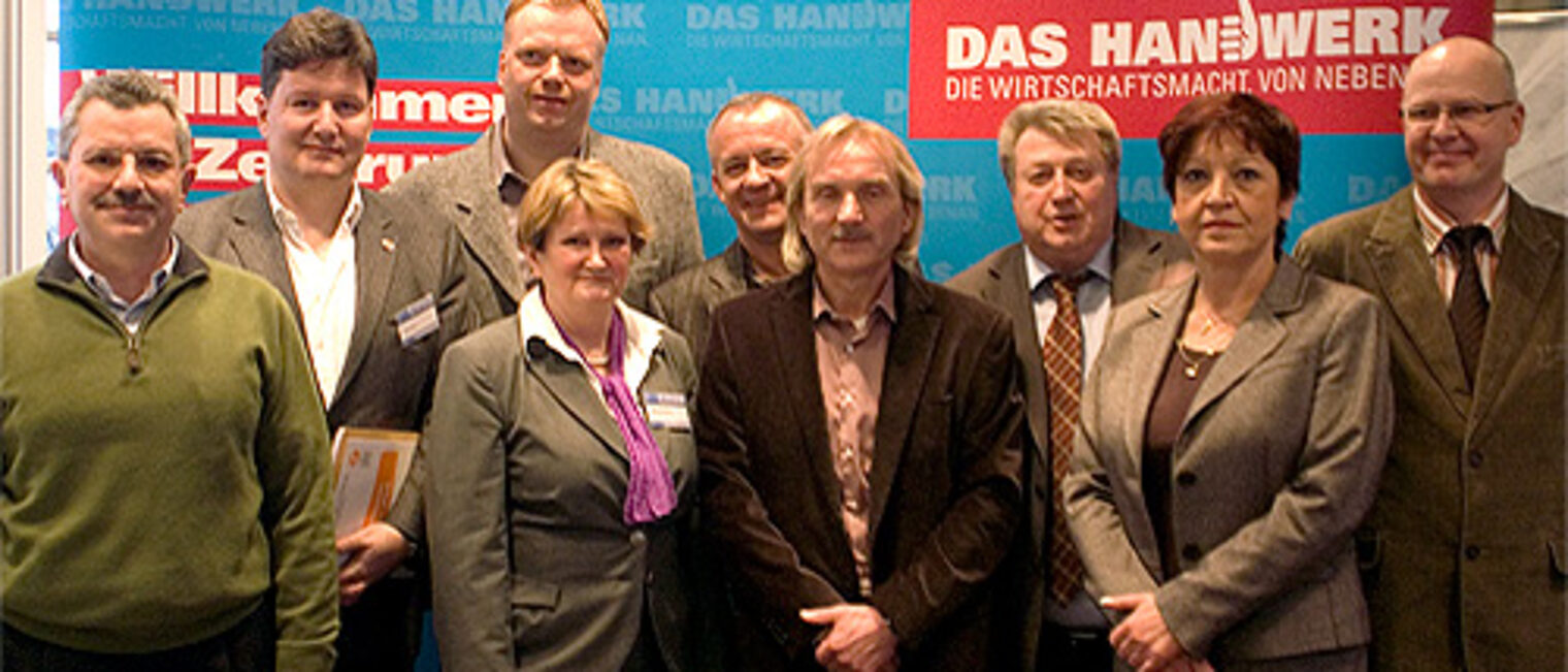 Vorstand der Handwerkskammer zu Leipzig mit Hauptgeschäftsführerin Sigrid Zimmermann