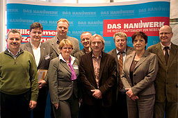 Vorstand der Handwerkskammer zu Leipzig mit Hauptgeschäftsführerin Sigrid Zimmermann
