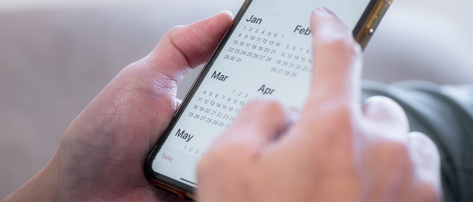 Kalender-App auf dem Smartphone. Bild: stock.adobe.com / cherdchai