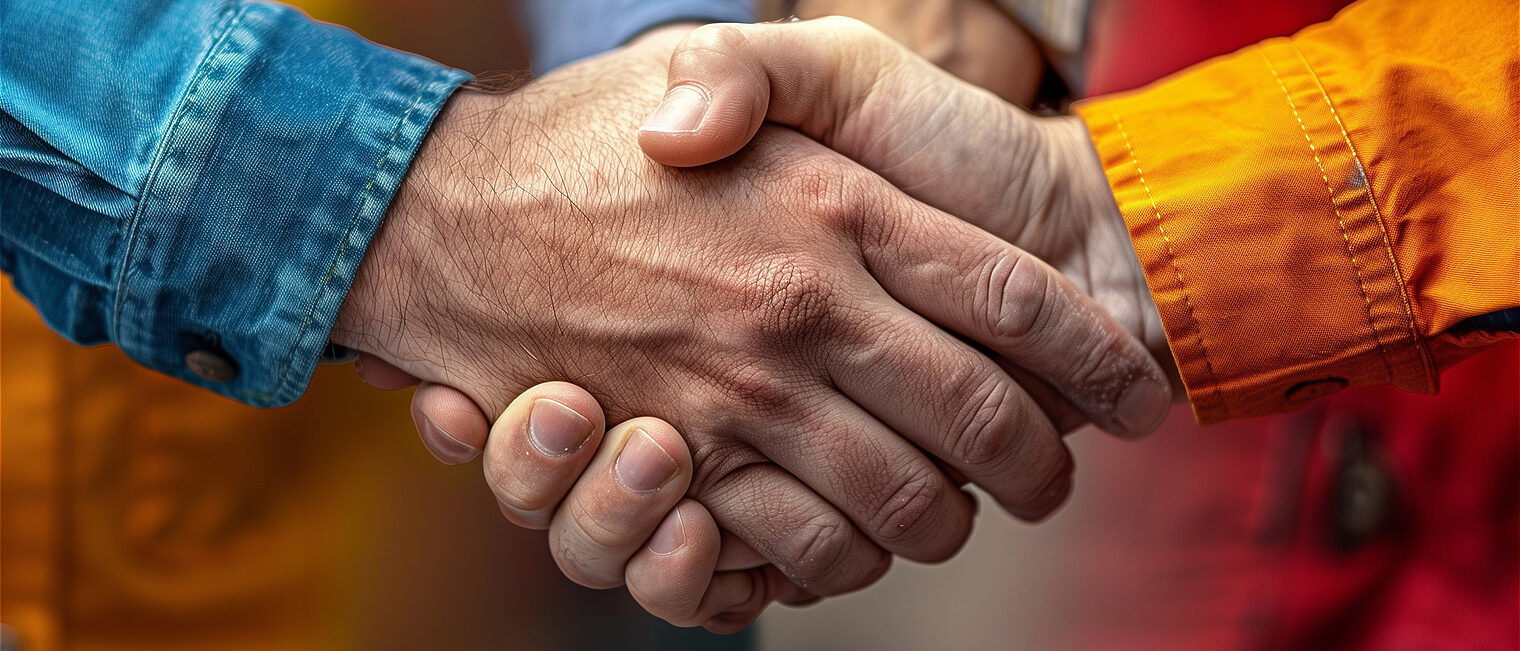 Handschlag, Hände, Partner. Bild: kangnam / stock.adobe.com (KI-generiert)