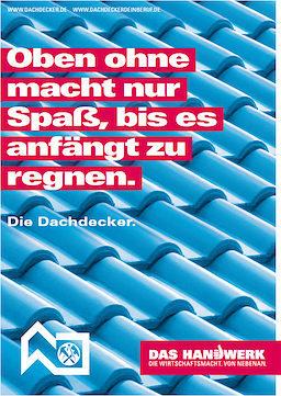 Dachdeckermotiv zur Imagekampagne 