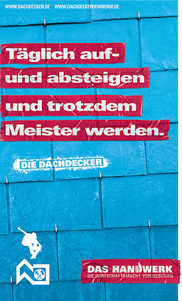 Dachdeckermotiv zur Imagekampagne