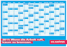 Jahreswandkalender im Imagekampagnendesign