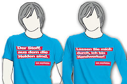 Neue Shirts im Kampagnendesign