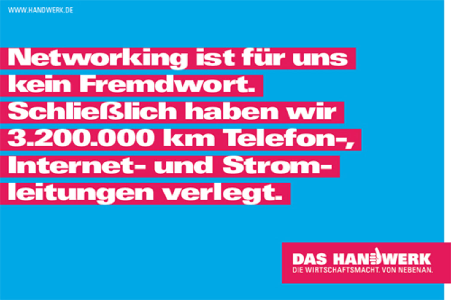 Motiv zur Imagekampagne des deutschen Handwerks