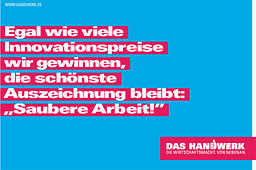 Motiv zur Imagekampagne des deutschen Handwerks