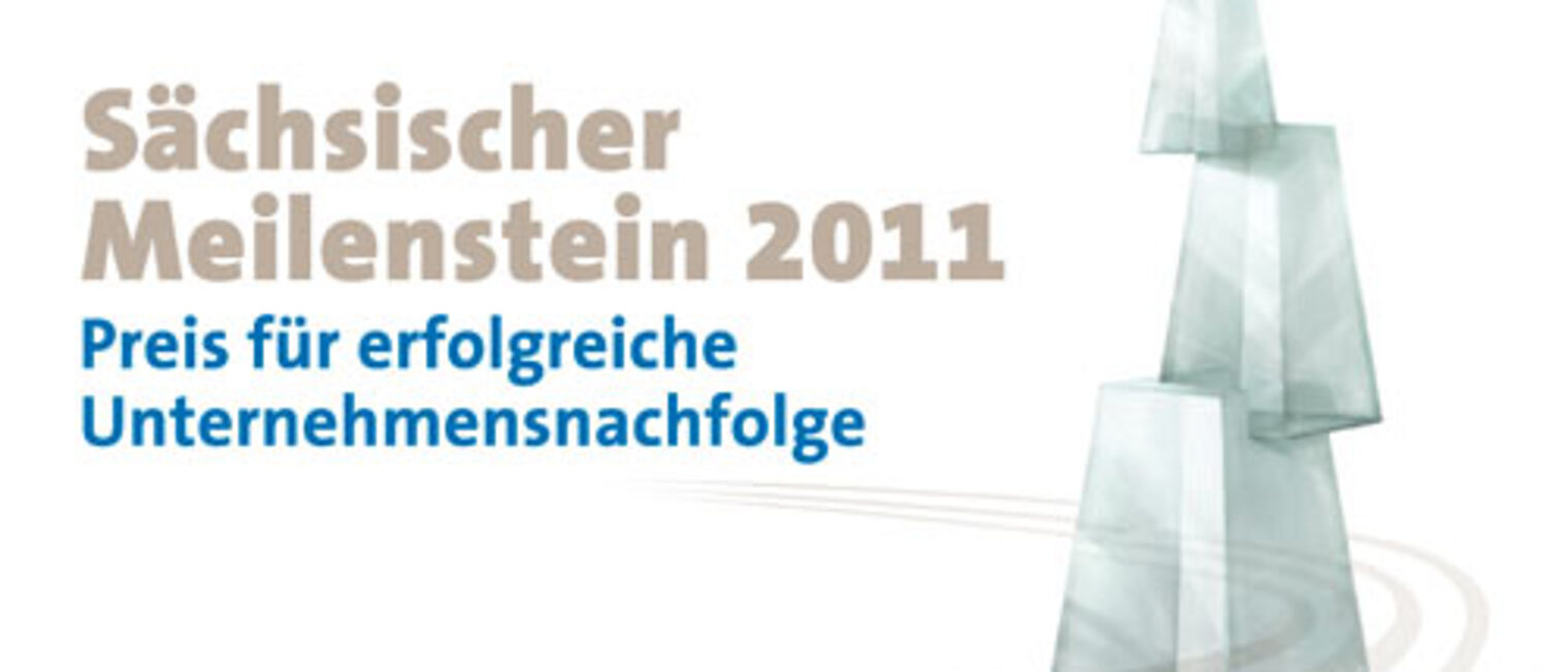 Logo: Sächsischer Meilenstein für erfolgreiche Unternehmensnachfolge