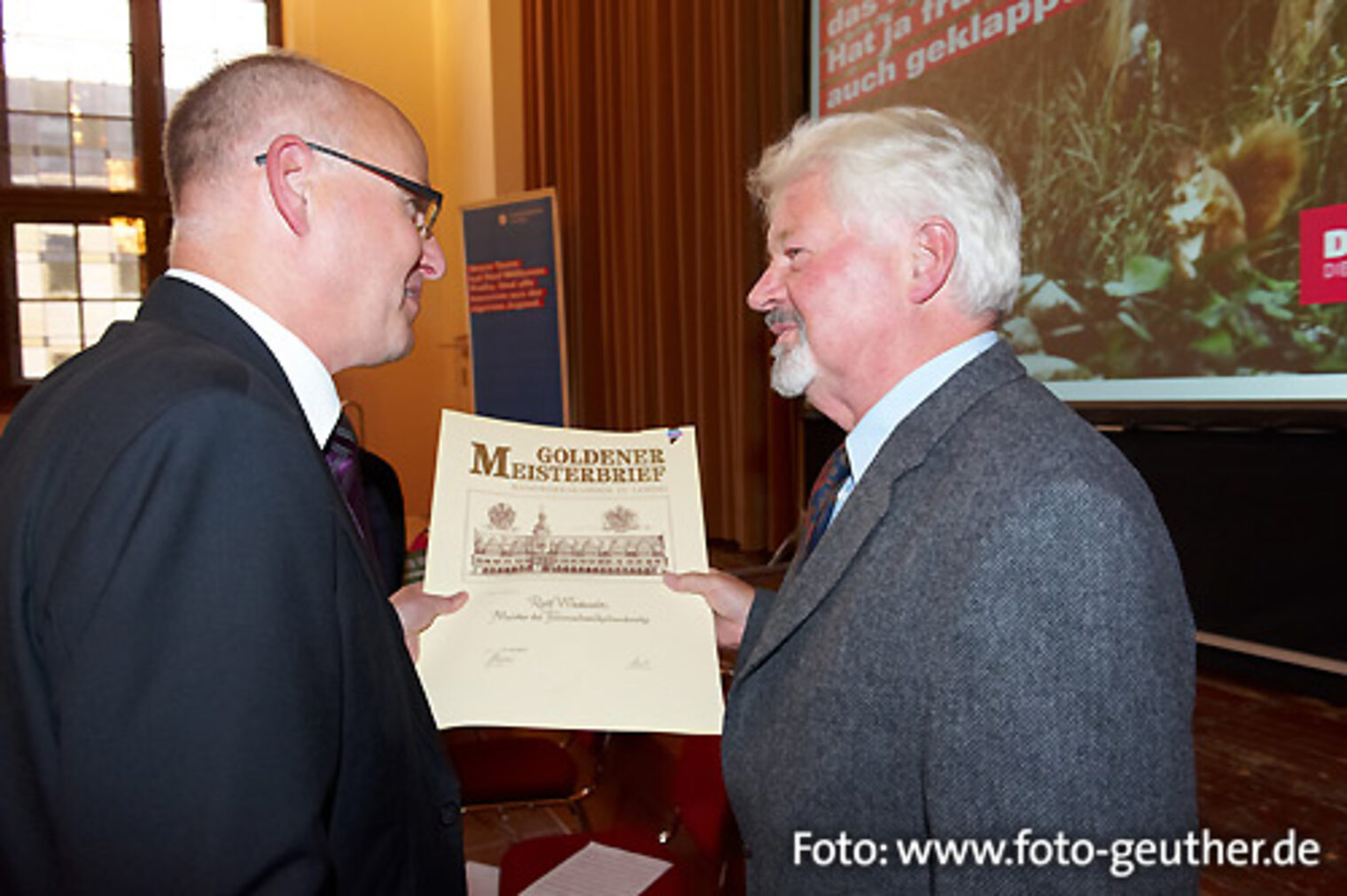 Impressionen der Festveranstaltung anlässlich der Verleihung der goldenen Meisterbriefe 2011. Bild: 23