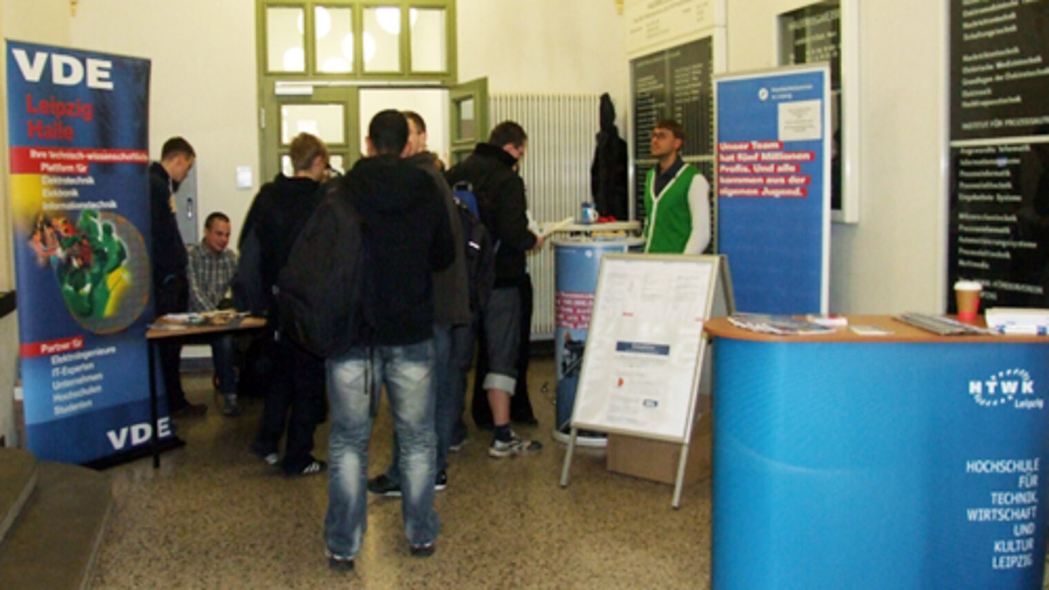 Firmenkontaktmesse "Unternehmen zu Gast an der HTWK Leipzig". Bild: WOT HTWK Leipzig