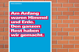 Imagekampagnen plakate für Werkstatt und Geschäft.