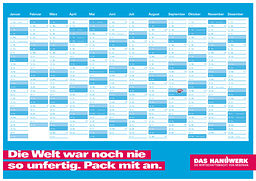 Jahreswandkalender im Imagekampagnendesign