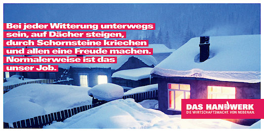 Weihnachskarte mit Imagekampagnenmotiv 2010