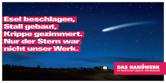Weihnachskarte mit Imagekampagnenmotiv 2011
