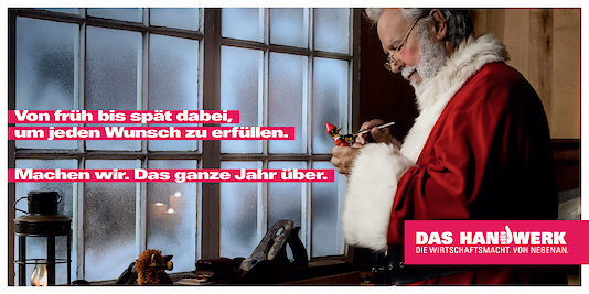 Weihnachskarte mit Imagekampagnenmotiv 2013