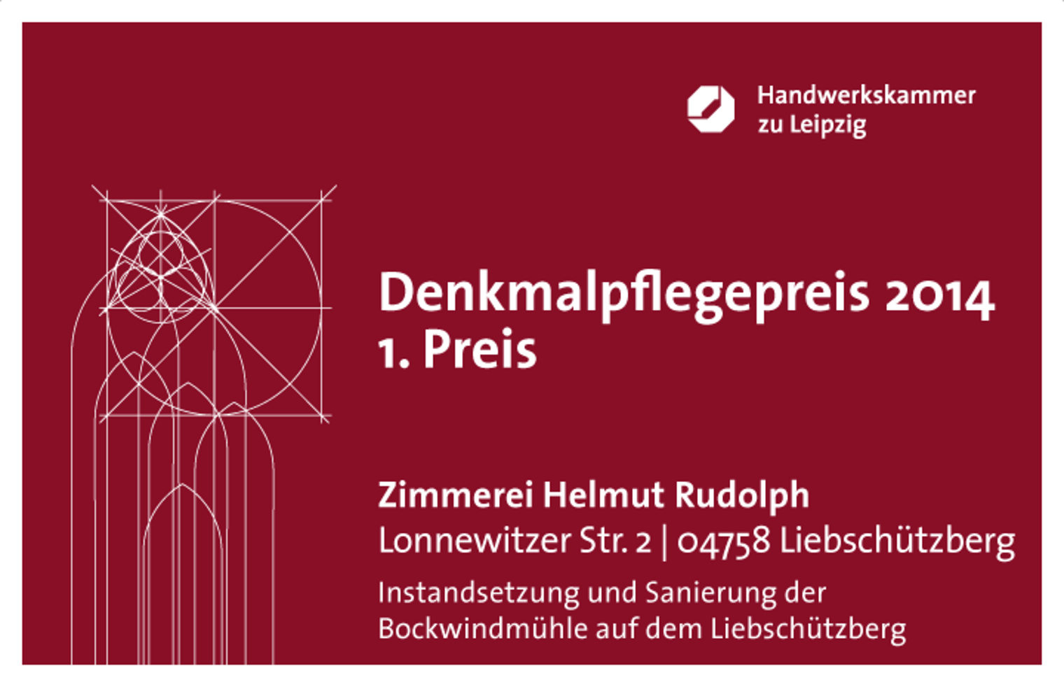 Denkmalpflegepreis 2014 der Handwerkskammer zu Leipzig 1