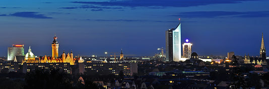 Leipzig bei Nacht. Bild: fotolia.com - Matthias Ludwig