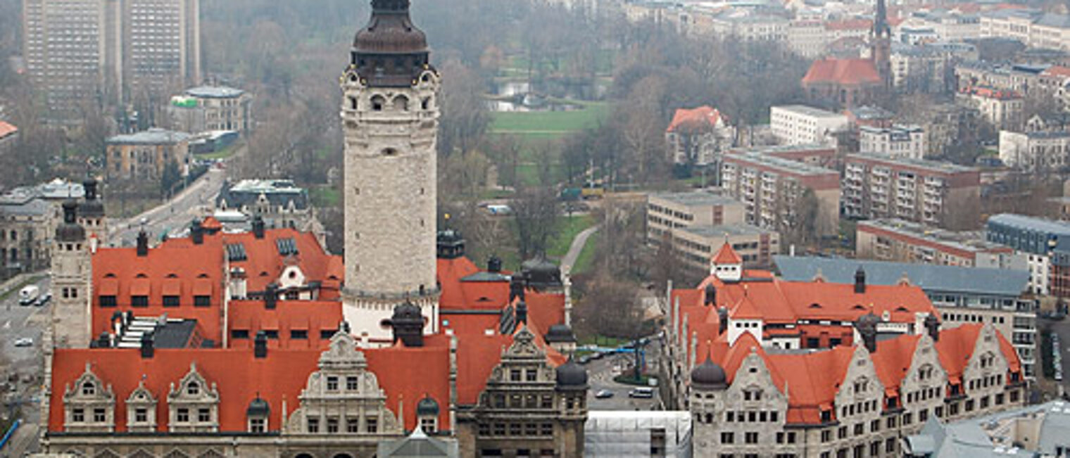 Leipzig mit neuem Rathaus. Bild: pixelio.de - Dieter Haugk