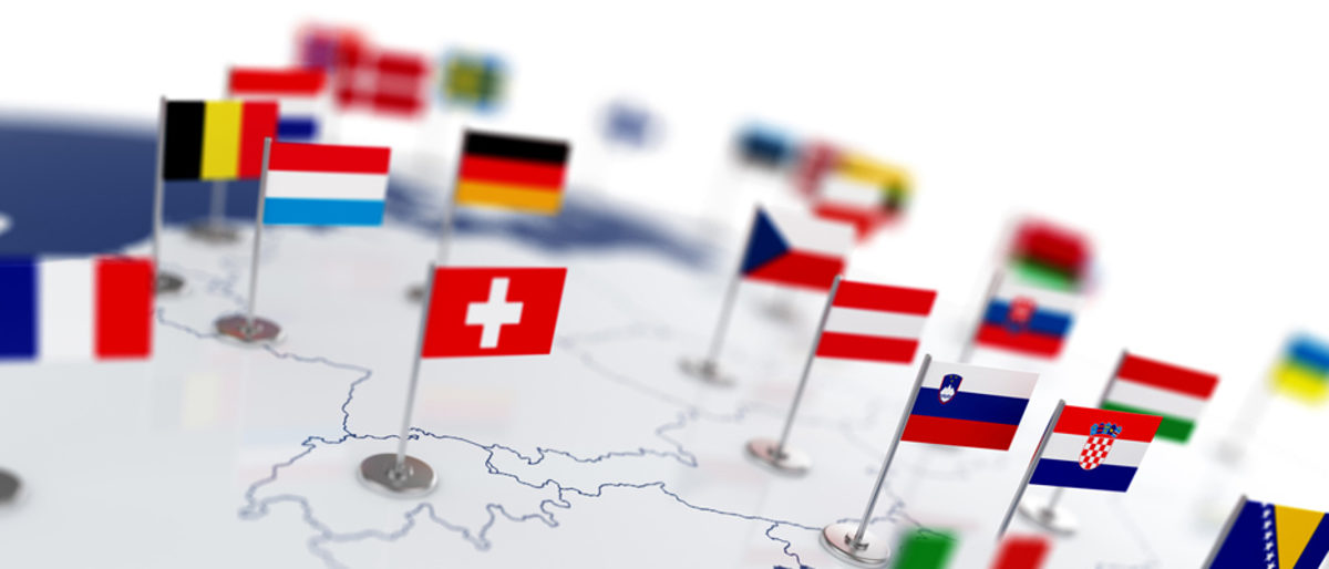 Europe map with countries flags. Shalow focus 3d illustration isolated on white background Schlagwort(e): 3d, atlas, austria, blue, border, business, cartography, concept, continent, country, design, earth, economy, england, eu, europe, european, finland, flag, france, geography, germany, global, globe, greece, illustration, international, ireland, isolated, italy, kingdom, land, location, map, nation, national, politics, rendering, romania, spain, sweden, symbol, travel, uk, union, united, white, world