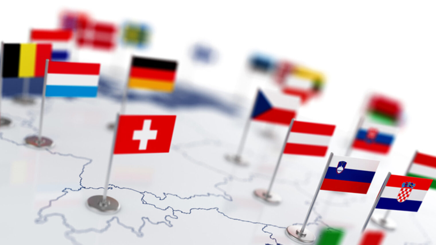 Europe map with countries flags. Shalow focus 3d illustration isolated on white background Schlagwort(e): 3d, atlas, austria, blue, border, business, cartography, concept, continent, country, design, earth, economy, england, eu, europe, european, finland, flag, france, geography, germany, global, globe, greece, illustration, international, ireland, isolated, italy, kingdom, land, location, map, nation, national, politics, rendering, romania, spain, sweden, symbol, travel, uk, union, united, white, world