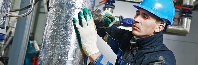 industrial construction worker at boiler room pipe heat insulation work Schlagwort(e): insulation, heat, care, preservation, engineering, engineer, worker, builder, tube, pipe, heeting, compressor, station, vessel, installer, adjuster, industry, technology, industrial, construction, work, working, plant, factory, equipment, pump, pipework, steam, valve, steel, isolation, material, heater, repair, repairman, plumber, zzzaniaaakeleedifpdidfdidhfpge