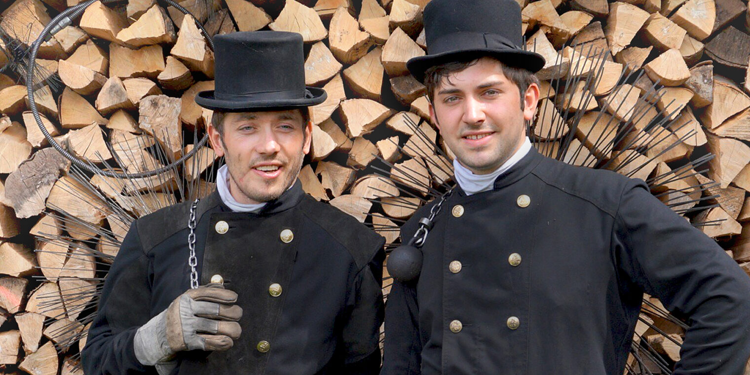 Meisterjahrgang 2017: Martin und Stephan Golatowski / Schornsteinfegermeister. Bild: Nicole Vergin