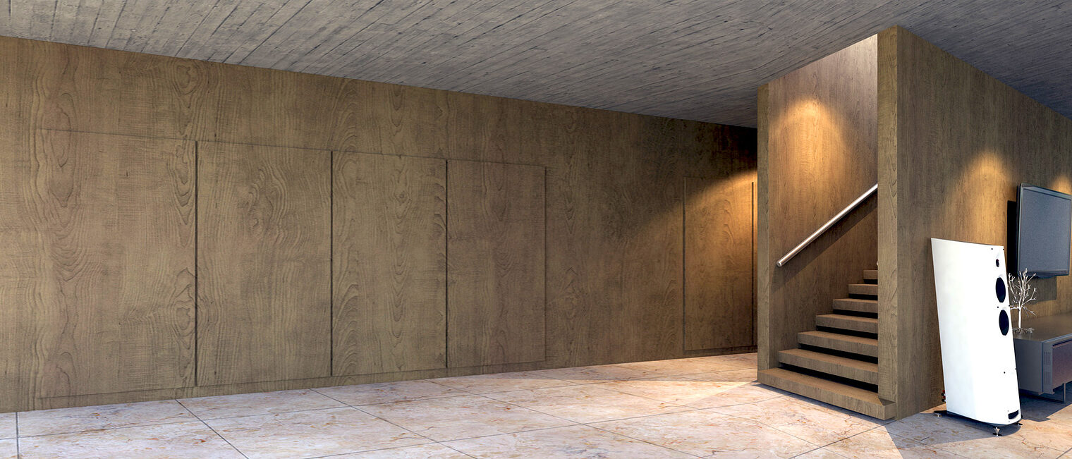 Architektur mit Holz und Treppe. Bild: Gunnar Assmy / fotolia.com