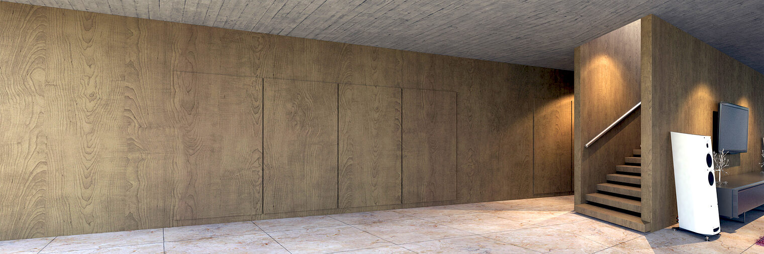Architektur mit Holz und Treppe. Bild: Gunnar Assmy / fotolia.com