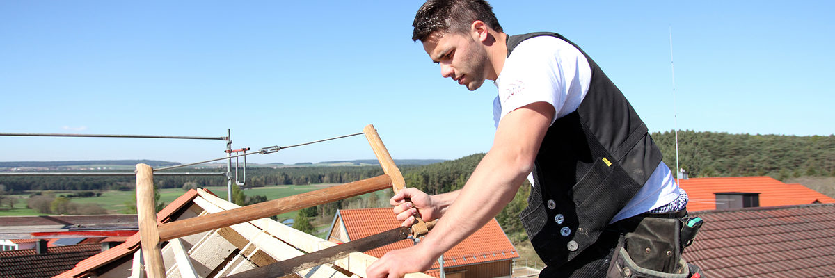 Zimmerer, Dach, Säge. Bild: www.amh-online.de