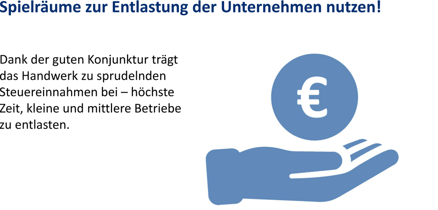 Forderungen zur Pressekonferenz "Vorstellung Konjunkturumfrage im Handwerk der Region Leipzig / Frühjahr 2018" - Spielräume zur Entlastung der Unternehmen nutzen!