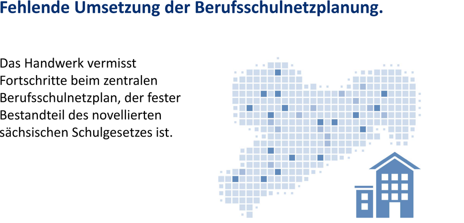 Forderungen zur Pressekonferenz "Vorstellung Konjunkturumfrage im Handwerk der Region Leipzig / Frühjahr 2018" - Fehlende Umsetzung der Berufsschulnetzplanung.