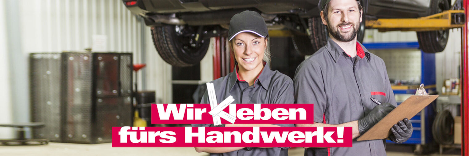"Wir kleben fürs Handwerk" - Aufkleberaktion des Handwerks. Bild: pololia / stock.adobe.com
