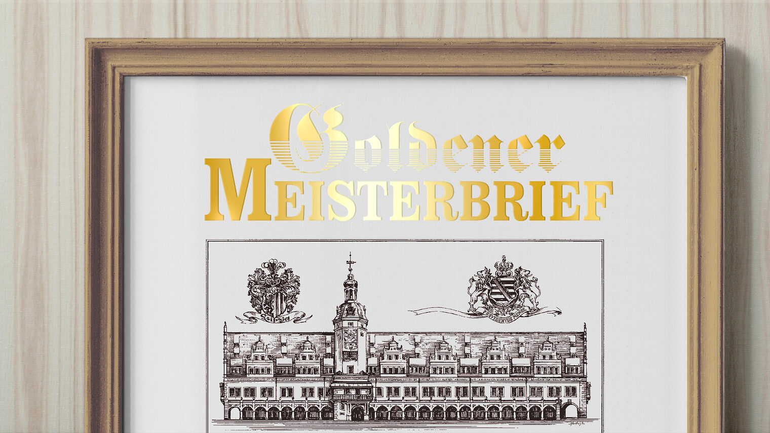 Goldener Meisterbrief im Rahmen. Bild: rawpixel.com / Freepik / Handwerkskammer zu Leipzig