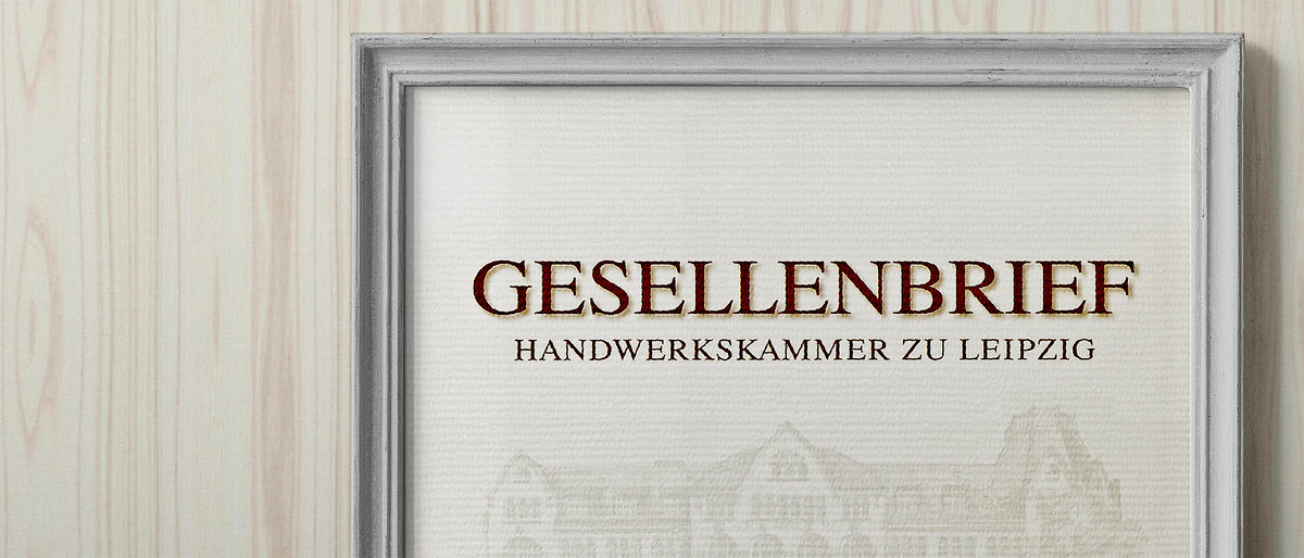 Gesellenbrief im Rahmen. Bild: Freepik.com / Rawpixel Ltd. / Handwerkskammer